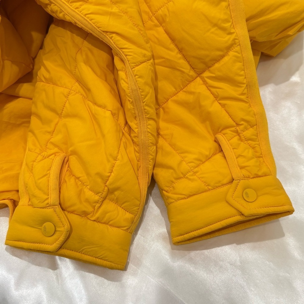 Free People Movement Pippa Packable Puffer Jacket XL Yellow Crop Hiking Sporty - Picture 14 of 15